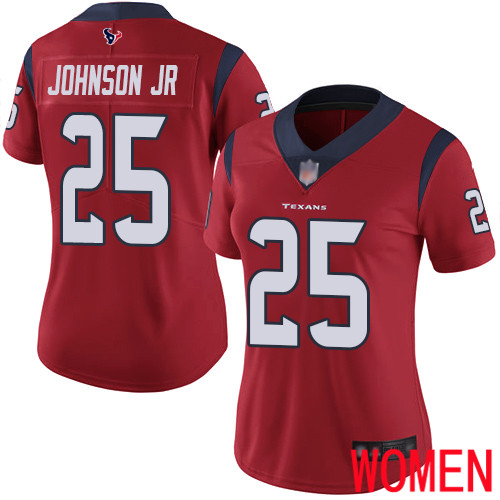 Houston Texans Limited Red Women Duke Johnson Jr Alternate Jersey NFL Football 25 Vapor Untouchable
